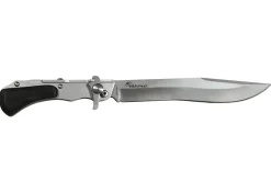 Couteau pliant de chasse Wildsteer W'eStaing WES0106 manche bois d'ébène 13cm + étui en cuir