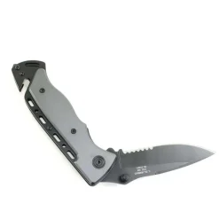 Couteau pliant de secours Herbertz 210211 à dents manche alu 12cm
