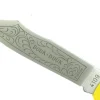 Couteau pliant Douk-Douk 815 acier inox manche métal jaune chromé 11cm
