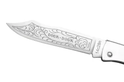 Couteau pliant Douk-Douk lame acier inox manche métal chromé 9cm