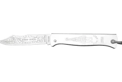 Couteau pliant Douk-Douk lame acier inox manche métal chromé 11cm