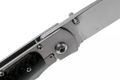 Couteau pliant Fallkniven P3G manche fibre de carbone noir 10,3cm + étui Cordura