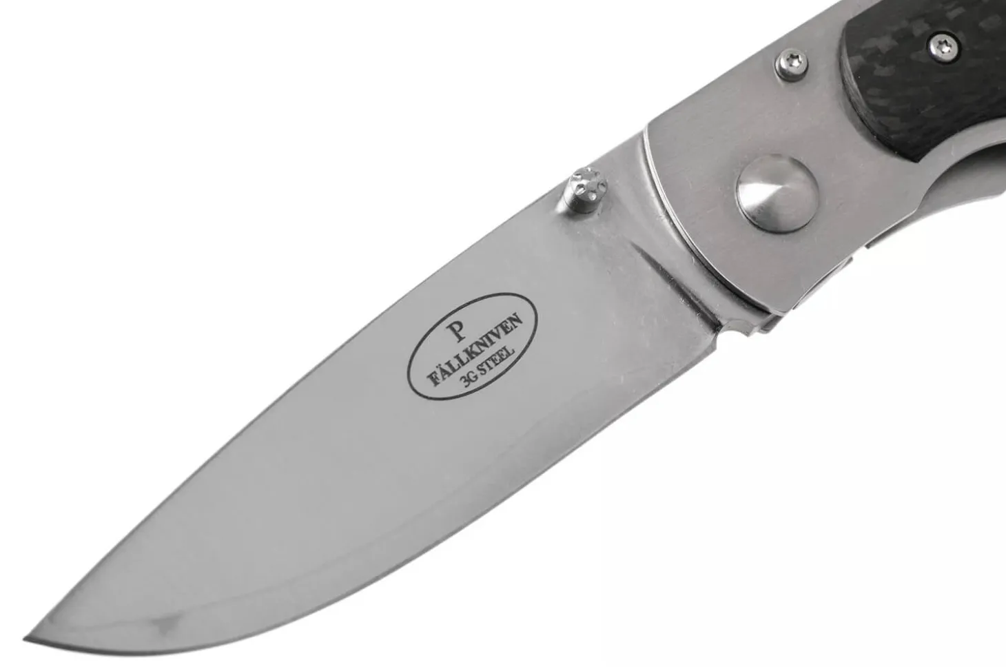 Couteau pliant Fallkniven P3G manche fibre de carbone noir 10,3cm + étui Cordura