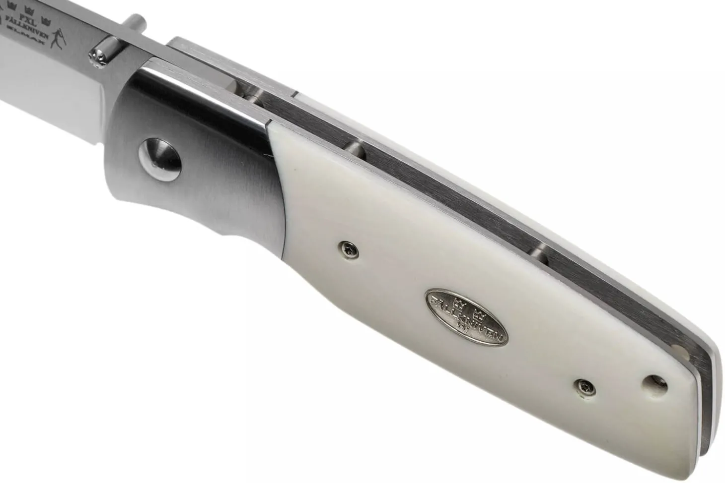 Couteau pliant Fallkniven PXLEY manche Elforyn Super Tusk imitation ivoire 11cm