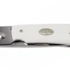 Couteau pliant Fallkniven RL1EY manche Elforyn imitation ivoire 9,5cm + étui en daim