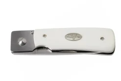 Couteau pliant Fallkniven RL1EY manche Elforyn imitation ivoire 9,5cm + étui en daim