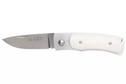 Couteau pliant Fallkniven U1EY Elmax manche Elforyn imitation ivoire 8,6cm + étui Cordura