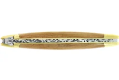 Couteau pliant Forge de Laguiole manche en bois de genévrier 11cm mitres en laiton