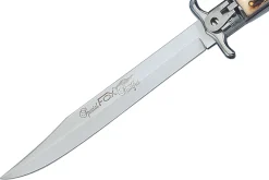 Couteau pliant Fox Special Hunter 1648 manche en bois de cerf véritable 11cm + étui en cuir