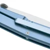 Couteau pliant FOX Terzuola FX-525TI BL manche titane bleu 11cm + étui