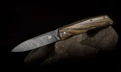 Couteau pliant FOX Terzuola FX-525DB Damas manche bocote 11cm + étui