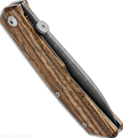 Couteau pliant FOX Terzuola FX-525DB Damas manche bocote 11cm + étui