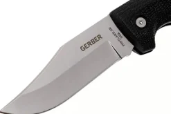 Couteau pliant Gerber Gator GE003660 manche en nylon/fibres de verre noir 12cm motif alligator + Étui
