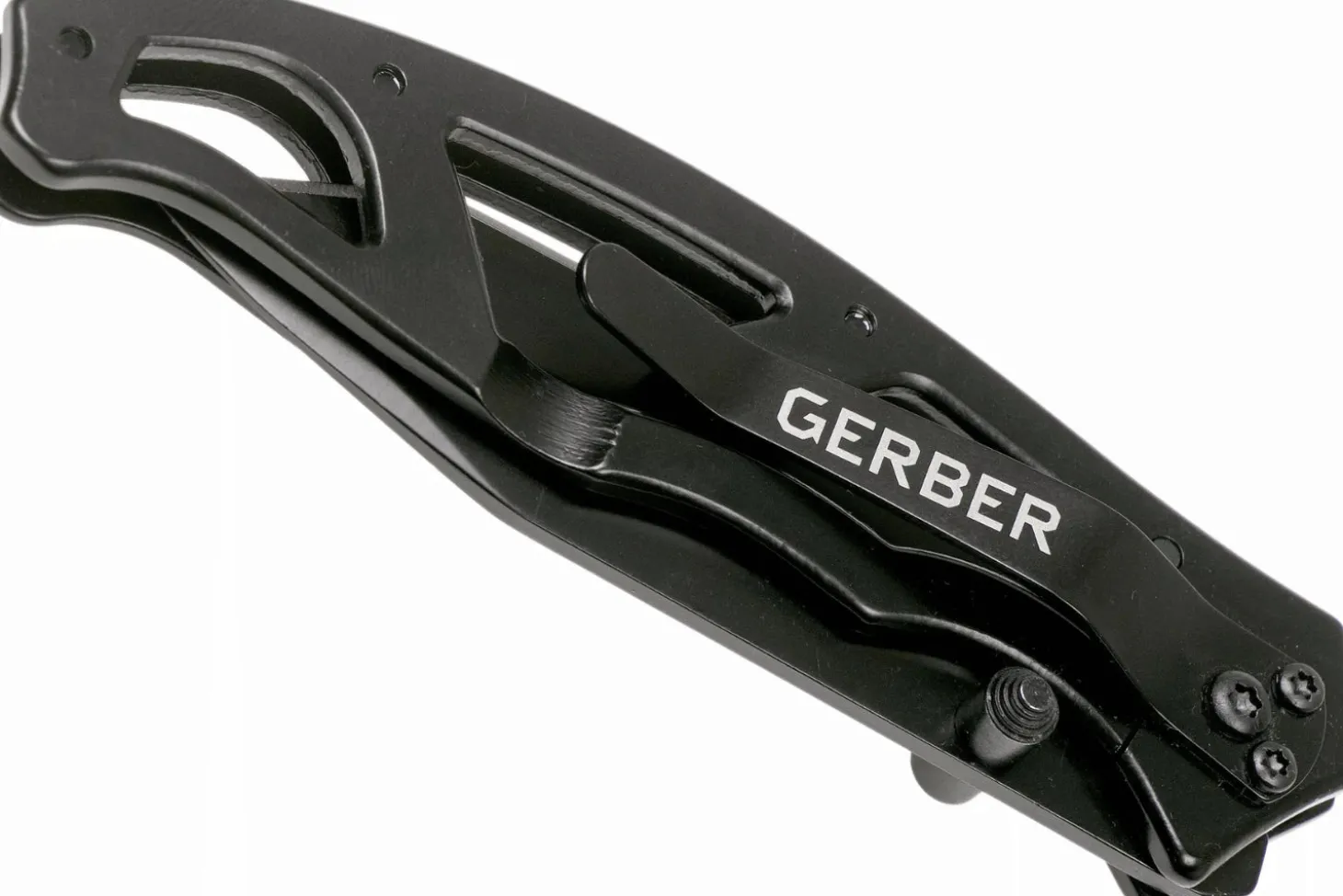 Couteau pliant Gerber Paraframe I Tanto GE003628 manche squelette en acier inox noir 10,5cm