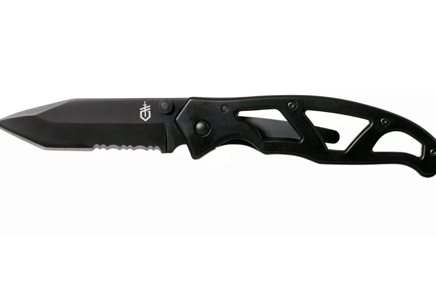 Couteau pliant Gerber Paraframe I Tanto GE003628 manche squelette en acier inox noir 10,5cm