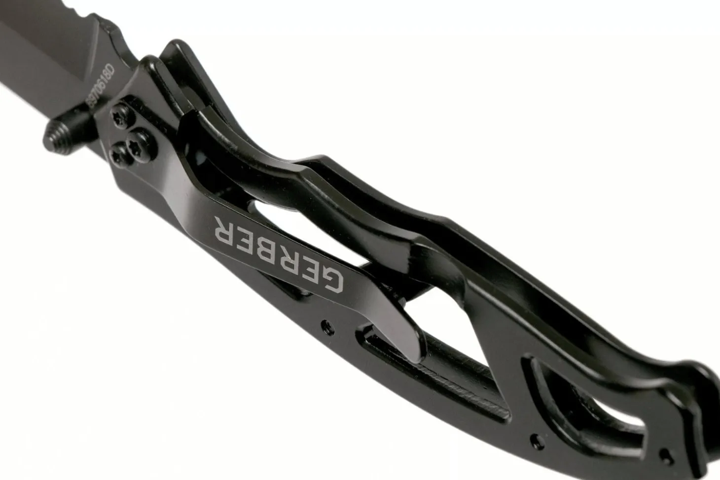 Couteau pliant Gerber Paraframe I Tanto GE003628 manche squelette en acier inox noir 10,5cm