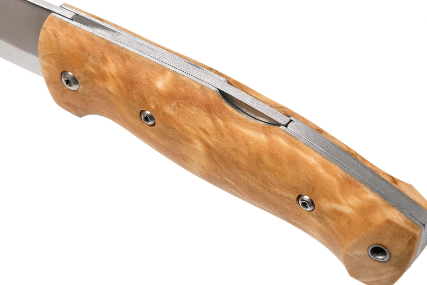 Couteau pliant Helle Bleja H625 manche en bois de bouleau 11,7cm + gaine en cuir