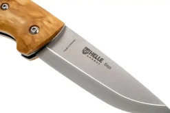 Couteau pliant Helle Bleja H625 manche en bois de bouleau 11,7cm + gaine en cuir
