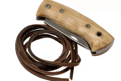 Couteau pliant Helle Kletten H662 manche en bois de bouleau frisé 8cm