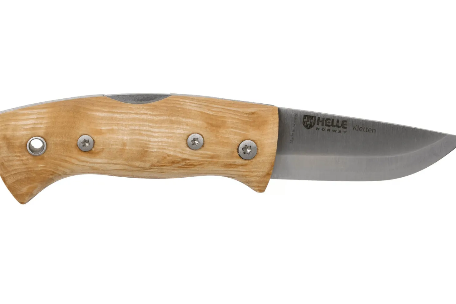 Couteau pliant Helle Kletten H662 manche en bois de bouleau frisé 8cm