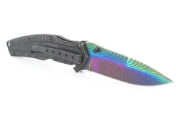 Couteau pliant Herbertz 579512 arc-en-ciel manche acier/G10 12cm