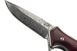Couteau pliant Herbertz 594212 lame damassée et manche bois de santal 12,3cm
