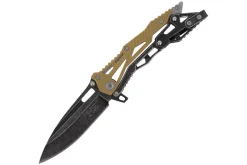 Couteau pliant Herbertz 578712 lame drop point manche squelette nylon et inox 11cm
