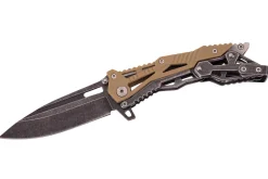 Couteau pliant Herbertz 578712 lame drop point manche squelette nylon et inox 11cm
