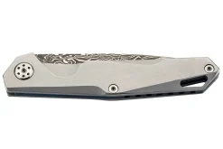 Couteau pliant Herbertz 300008 lame damassée manche inox 8cm