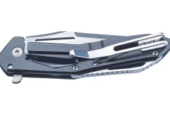 Couteau pliant Herbertz 596511 manche squelette en acier inoxydable noir 11cm