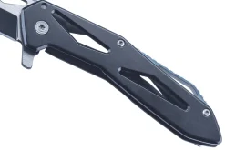 Couteau pliant Herbertz 596511 manche squelette en acier inoxydable noir 11cm