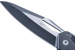 Couteau pliant Herbertz 596511 manche squelette en acier inoxydable noir 11cm
