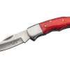Couteau pliant Herbertz 593808 manche pakkawood rouge et rivets laiton 8cm