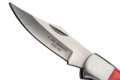 Couteau pliant Herbertz 593808 manche pakkawood rouge et rivets laiton 8cm