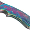 Couteau pliant Herbertz 577910 manche en acier inox avec revêtement titane arc-en-ciel 10cm
