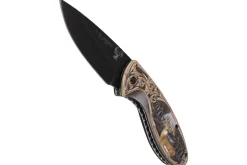 Couteau pliant Herbertz 533712 manche aluminium ornement cerf 3D 11,5cm