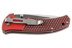 Couteau pliant Herbertz 589412 manche en G10 rouge texture antidérapante 11,7cm + étui