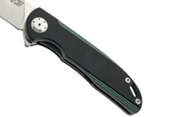 Couteau pliant Herbertz 308912 manche G10 texturé noir et vert 12cm et clip de poche