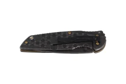 Couteau pliant Herbertz 584612 manche avec index cranté stonewashed sombre tout inox 12cm