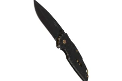Couteau pliant Herbertz 584612 manche avec index cranté stonewashed sombre tout inox 12cm