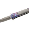 Couteau pliant Herbertz 590912 manche inox imprimé multicolore 11,5cm + étui