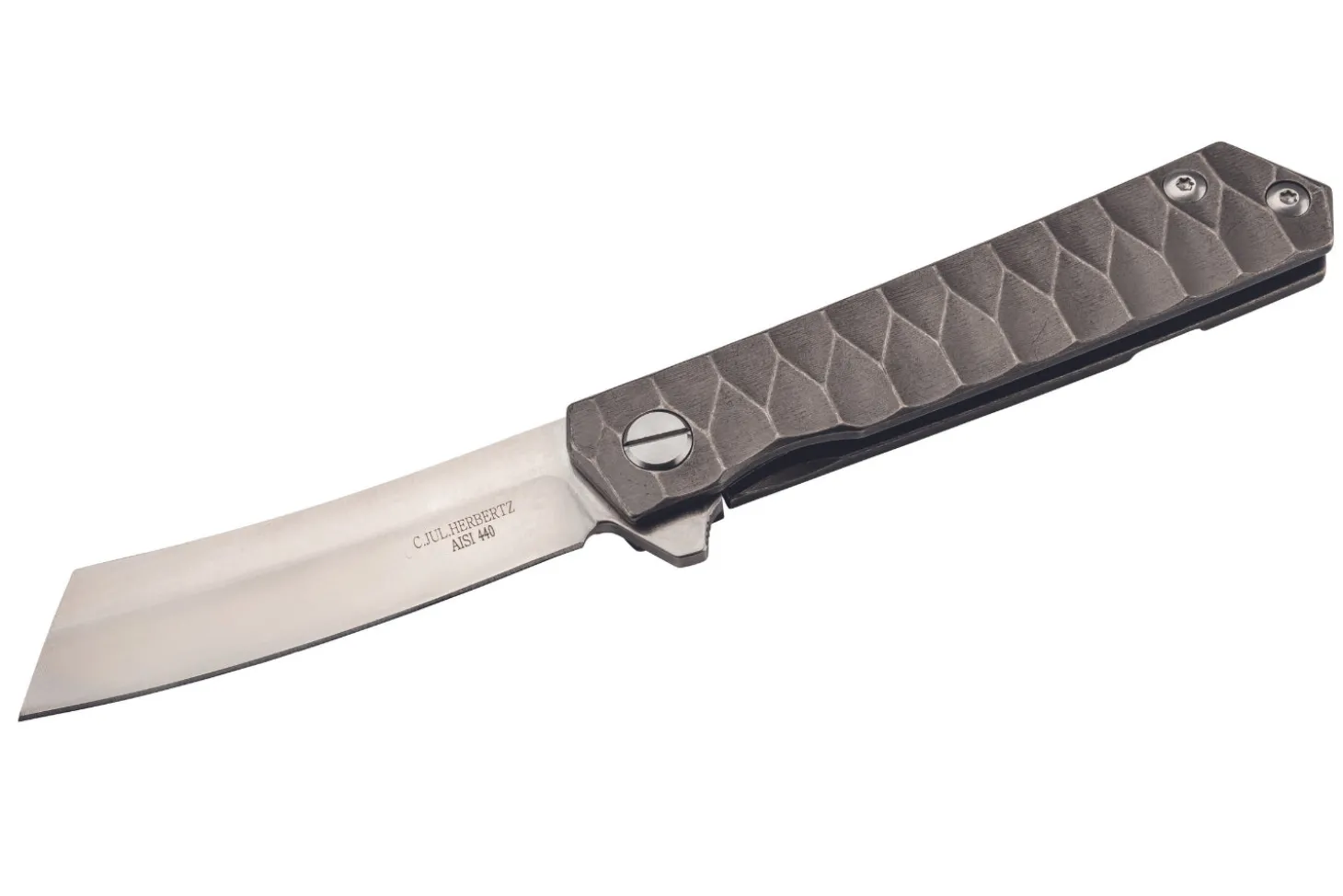 Couteau pliant Herbertz 593612 manche en titane TC4 gris 12cm