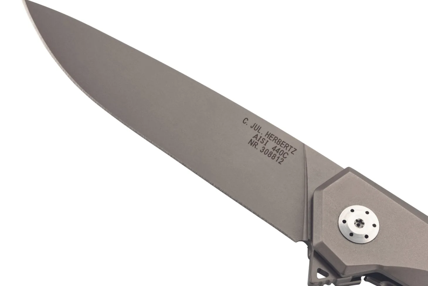 Couteau pliant Herbertz 308812 manche en titane gris 12cm