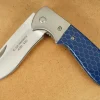Couteau pliant Herbertz 597812 manche acier / résine synthétique bleue 11,5cm