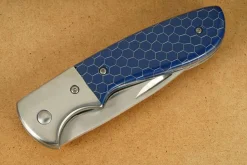 Couteau pliant Herbertz 597812 manche acier / résine synthétique bleue 11,5cm