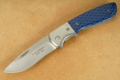 Couteau pliant Herbertz 597812 manche acier / résine synthétique bleue 11,5cm