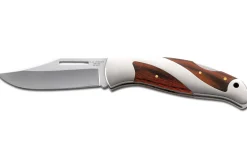 Couteau pliant Herbertz 203111 manche acier / pakkawood 11,2cm + coffret en bois