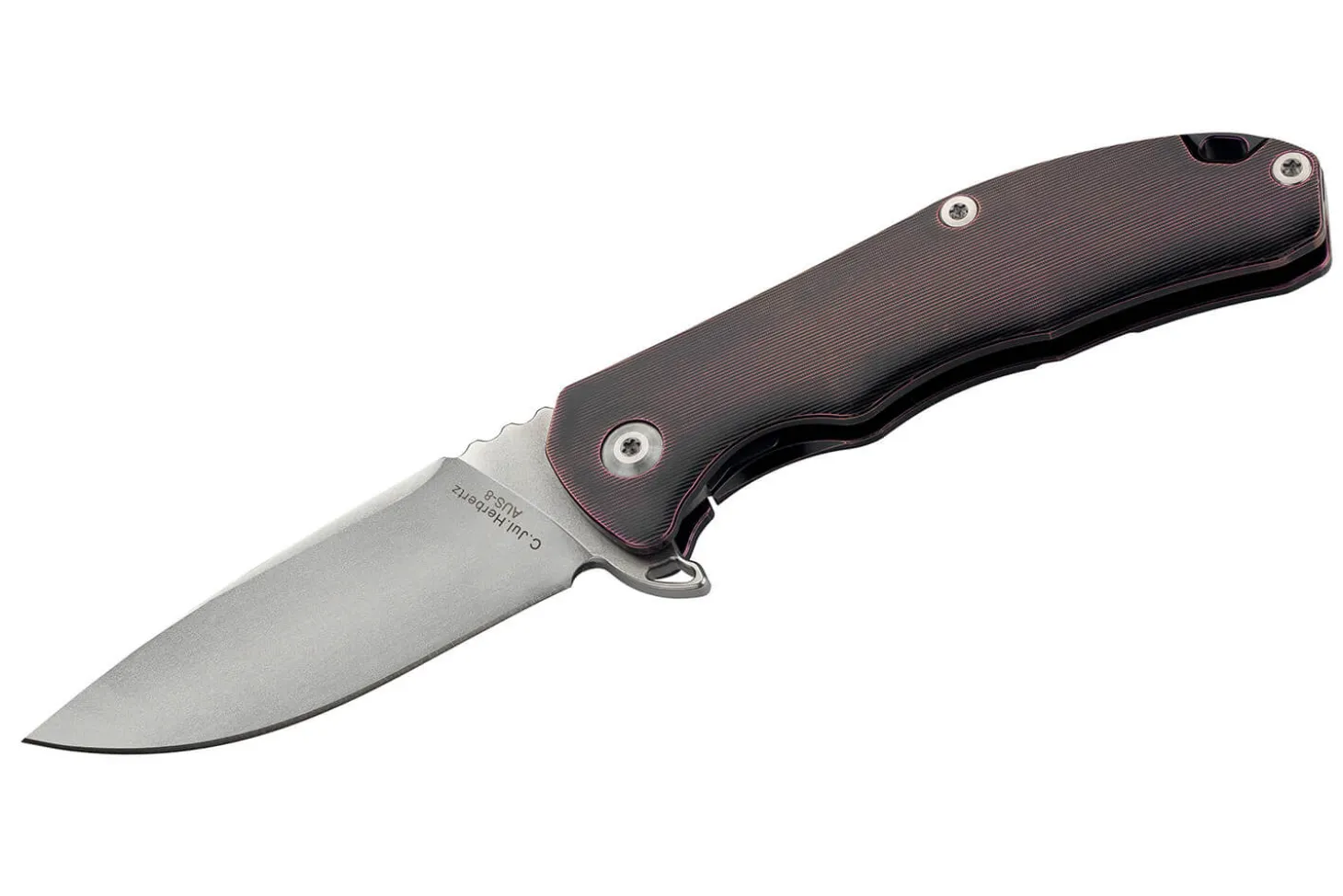 Couteau pliant Herbertz 533010 manche ergonomique en titane grenaillé 10cm