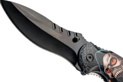 Couteau pliant Herbertz 595012 manche cranté en aluminium motif la grande faucheuse 12cm