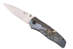 Couteau pliant Herbertz n°575412 tout inox manche 12cm décor araignée